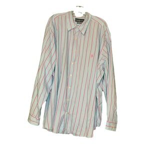 Ralph Lauren Men's 3XB Plaid Shirt Pink Pony Easter Long Sleeve Button Front